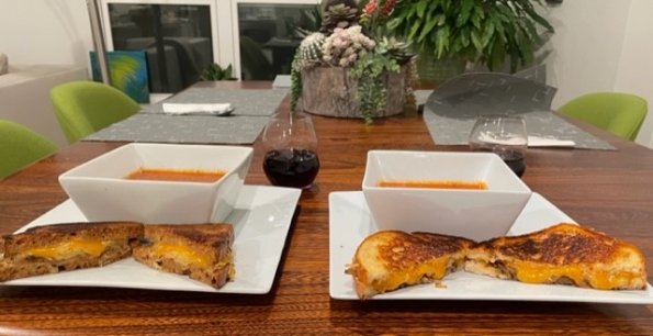 10-24-2021 Tomato Basil Soup and French Onion Grilled Cheese